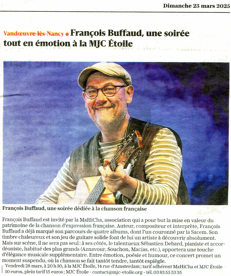 2025 03 23 François Buffaud une soirée tout en émotion
